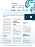 Understanding Patient Expectations: Toward A Better Physician Office Experience