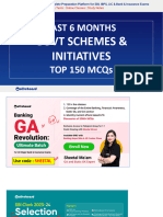 Last 6 Months Govt Schemes & Initiatives Top 150 Mcqs Notes
