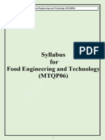 Food Engineering and Technology mtqp06
