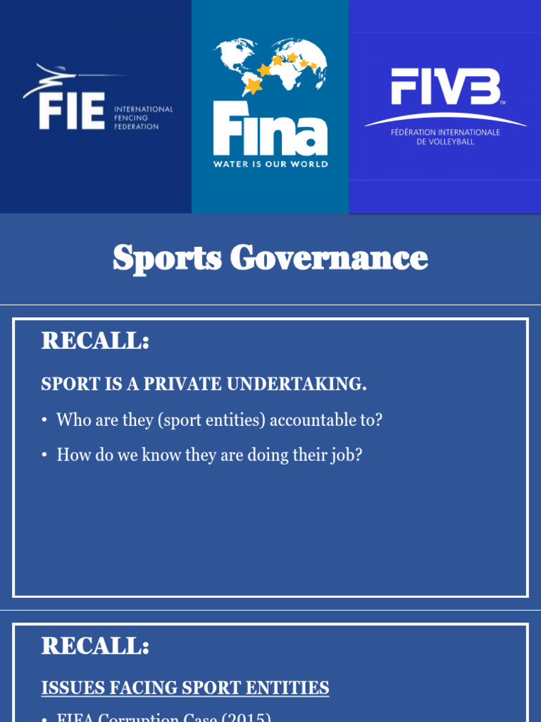 Module 3 Sports Governance PDF Governance Economies