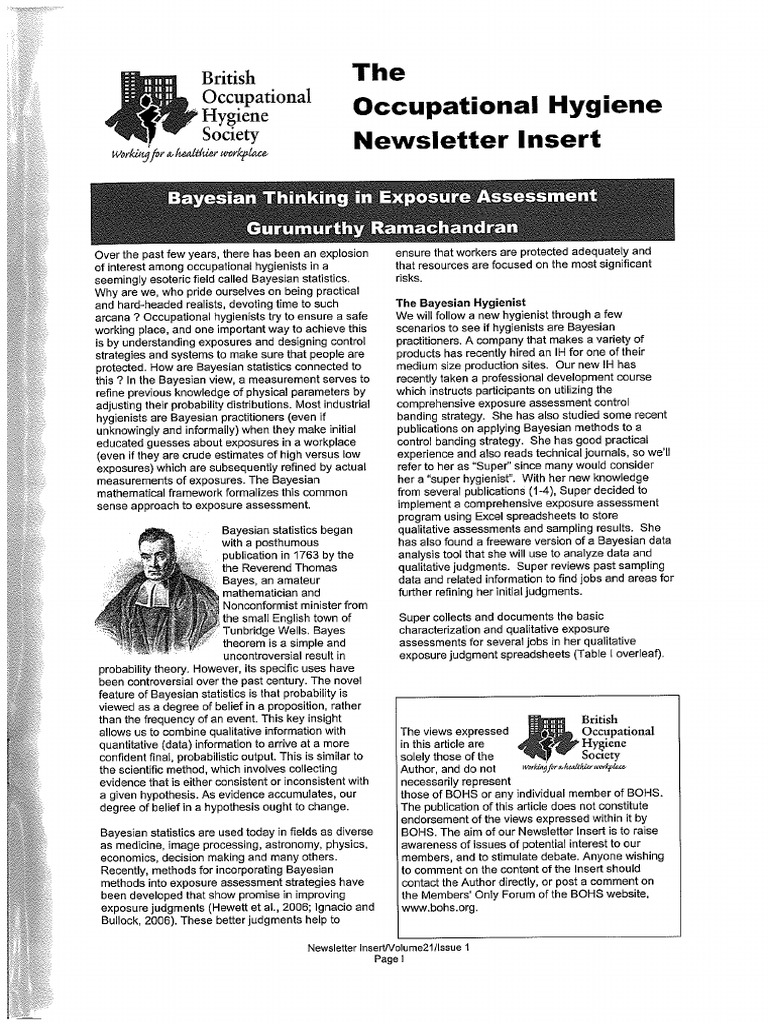 Bayesian Thinking in OH | PDF