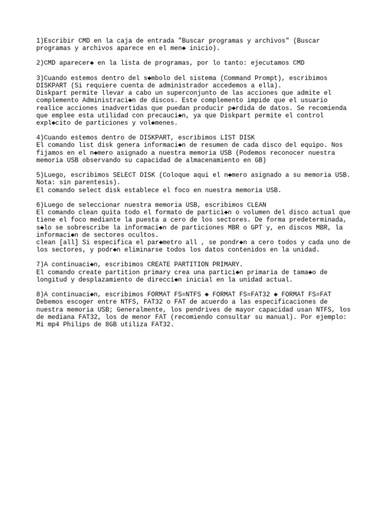 CREATE PARTITION Diskpart | PDF