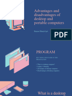 Advantages and Disadvantages of Desktop and Portable Computers