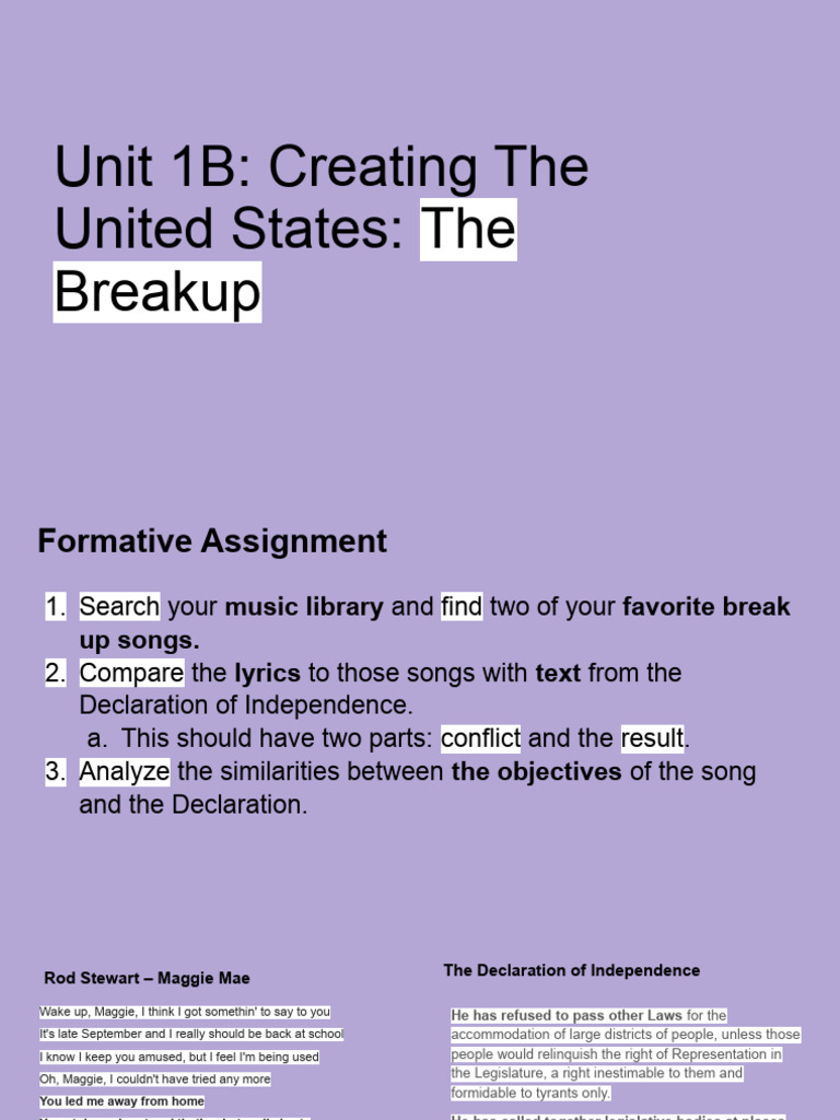 Analyzing Breakup Songs and Independence | PDF