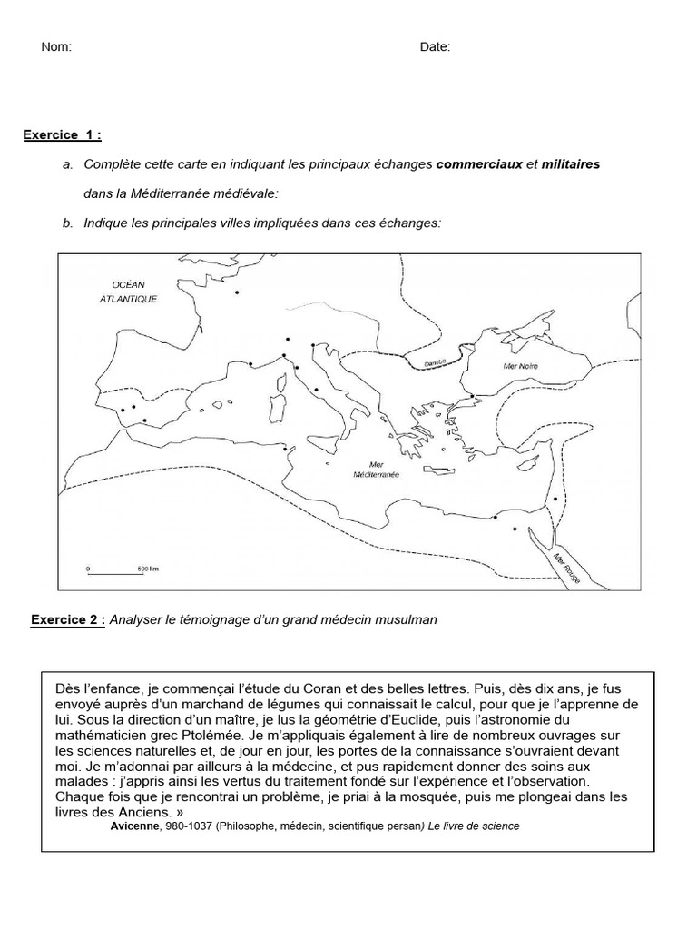 Examen Histoire 2C | PDF