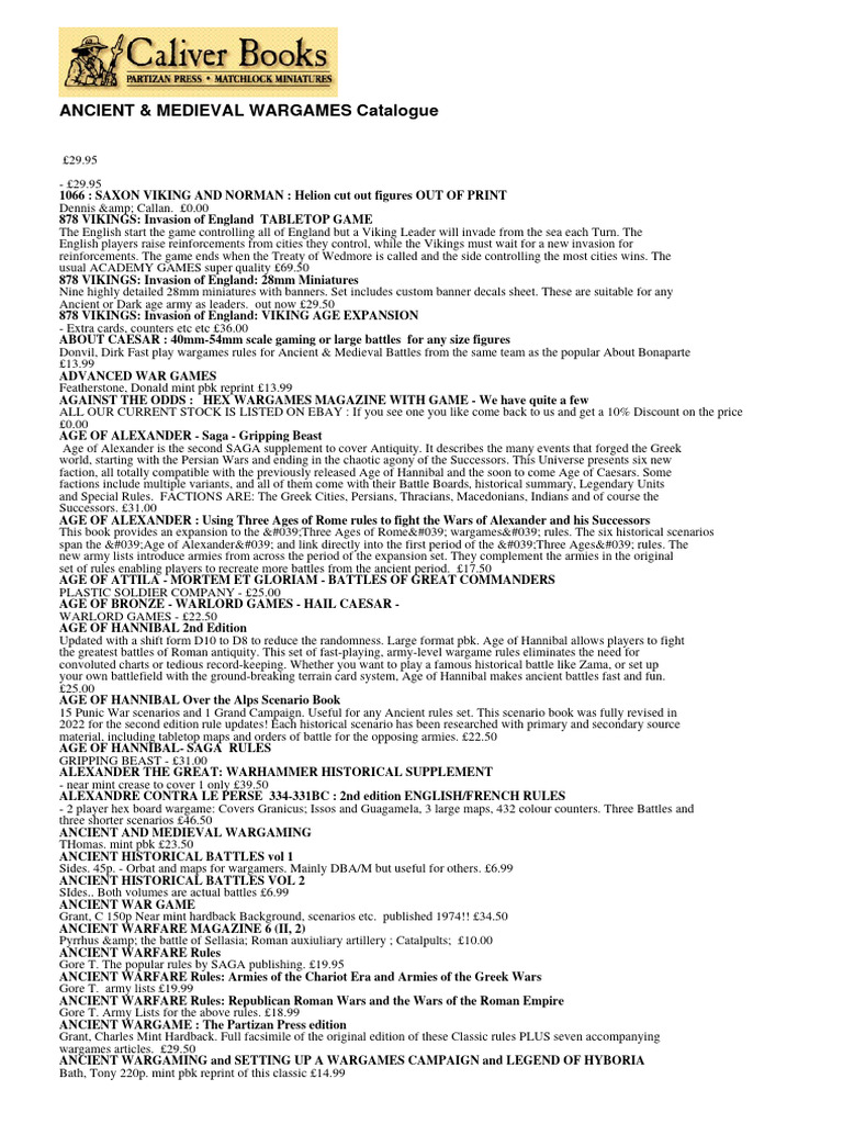 Caliver Catalogue | PDF