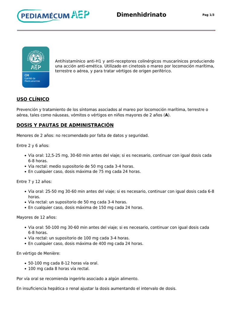 Dimenhidrinato | PDF
