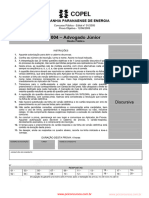 004 - Advogado Júnior: Companhia Paranaense de Energia