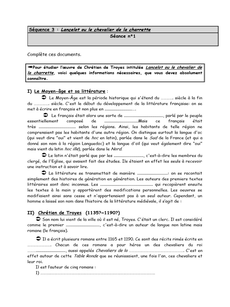 Seance 1 Sequence 3 | PDF