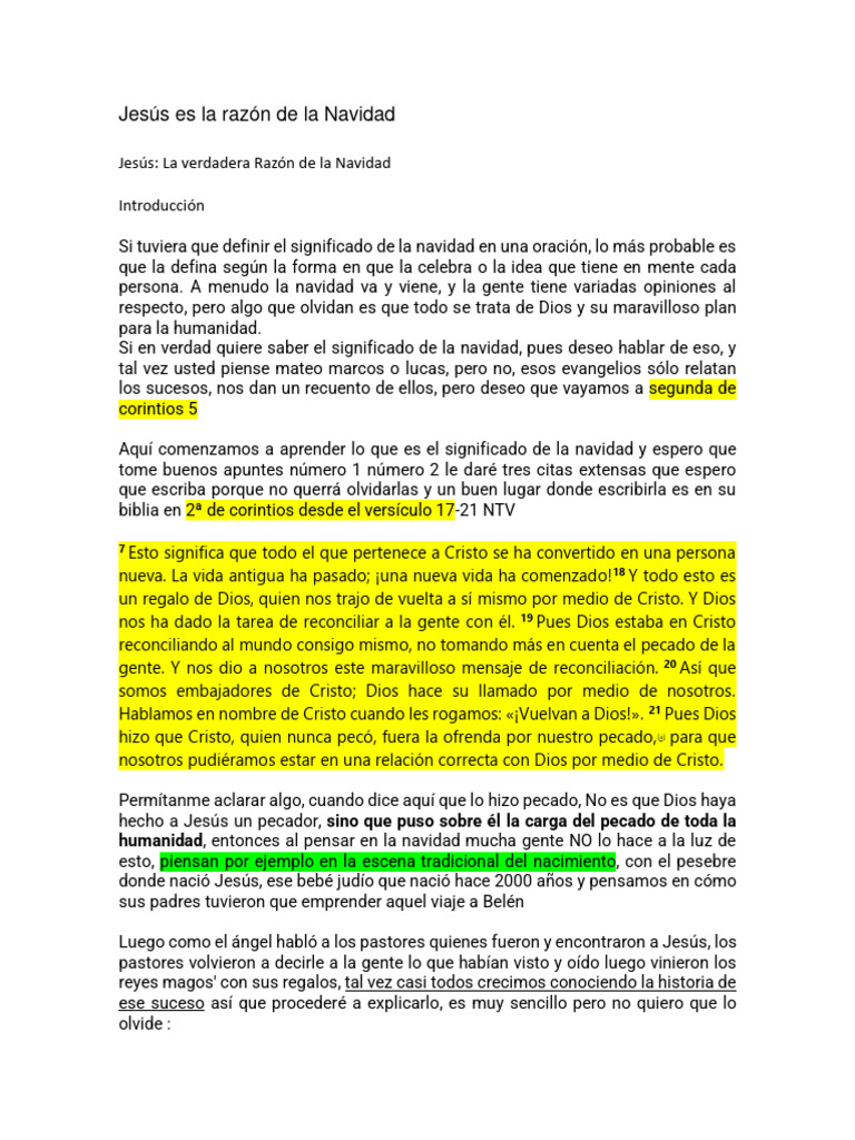 Jesús: La Verdadera Razón de la Navidad | PDF | Filosofía | Relaciones ...