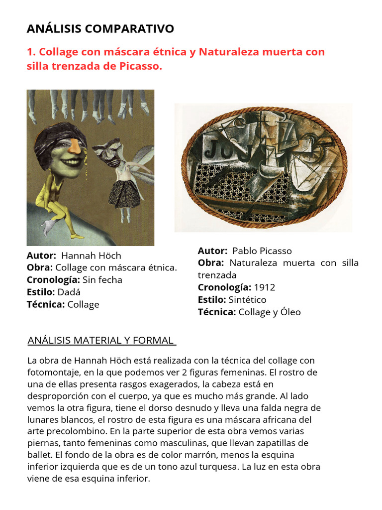 Análisis Comparativo de Collages Artísticos | PDF, image size:768x1024