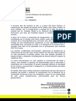 Nota de Prensa 20 Alcalde Entraga Obra de Av. Cahuide