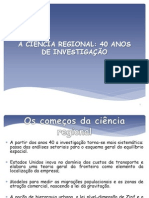 40 ANOS DE CIÊNCIA REGIONAL