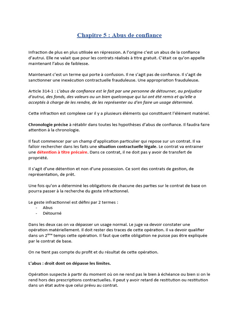 Jlc 45 Abus De Confiance