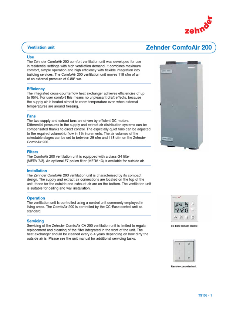 Specifications CA 200 | PDF