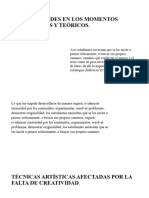 Dificultades en Los Momentos Prácticos Y Teóricos