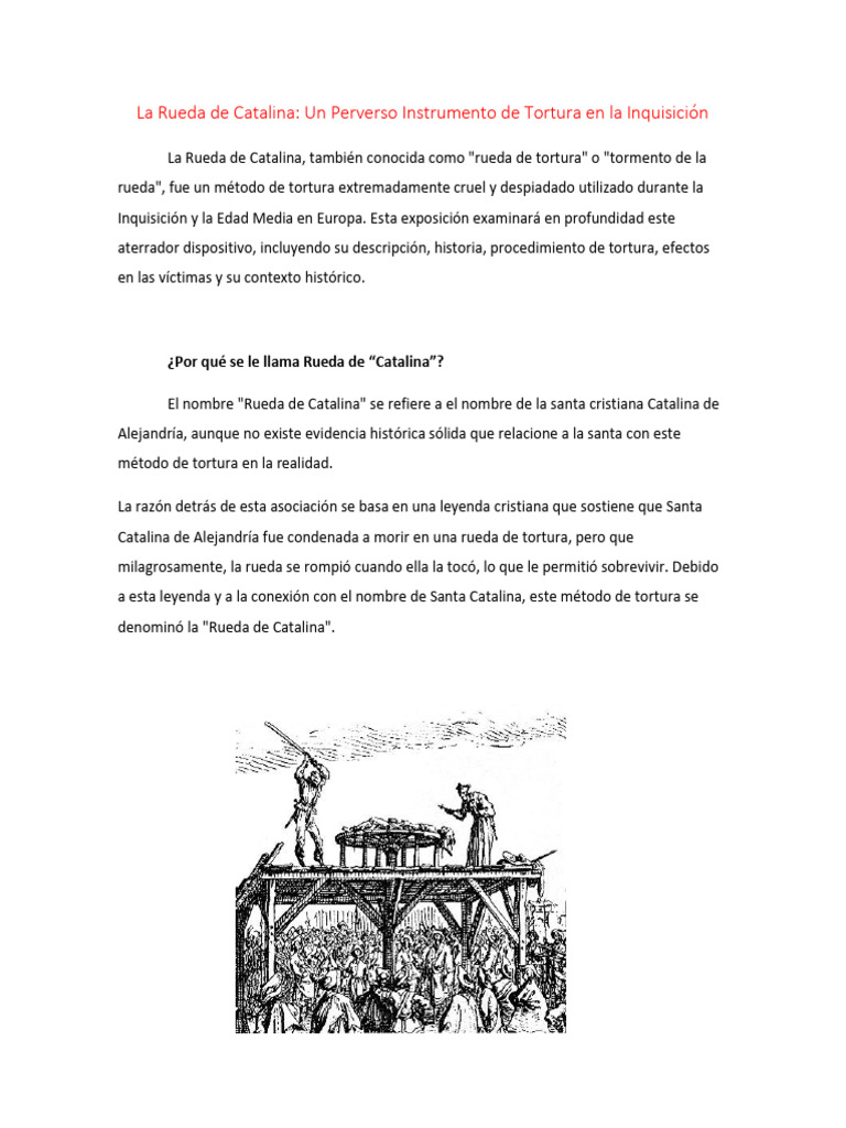 La Rueda de Catalina | PDF | Tortura | Inquisición