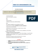 Relação Documentos Necessarios para Admissão