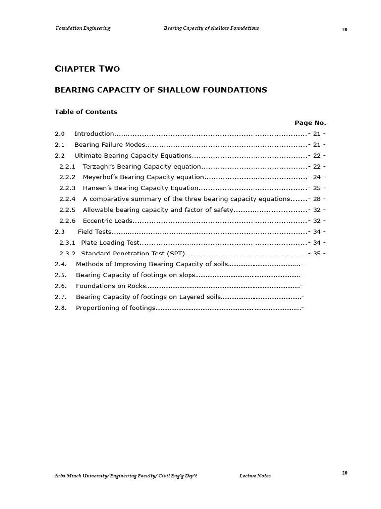 Shallow Foundation Bearing Capacity Guide | PDF