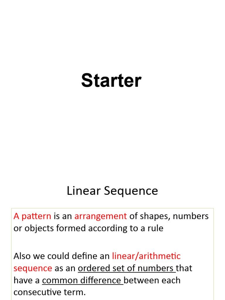 G7 Linear Sequences Growing Patterns | PDF