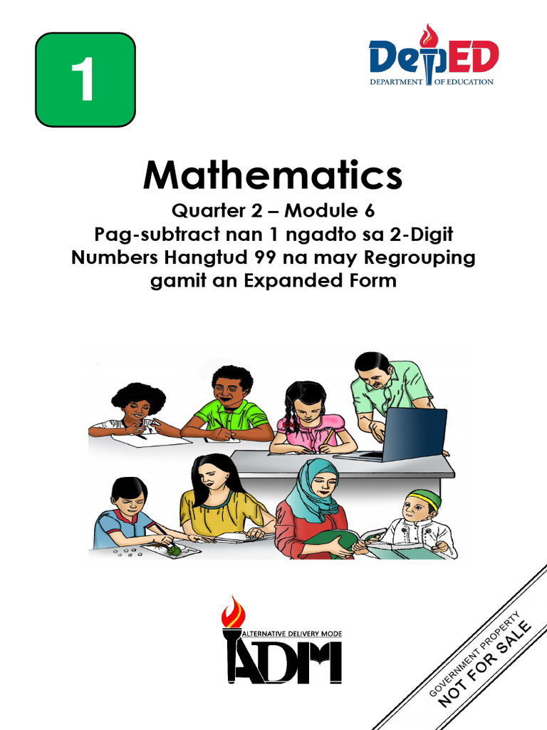 Math 1 Q2 M6 Pag Subtract Nan 1 Ngadto Sa 2 Digit Numbers Hangtud 99 Na ...
