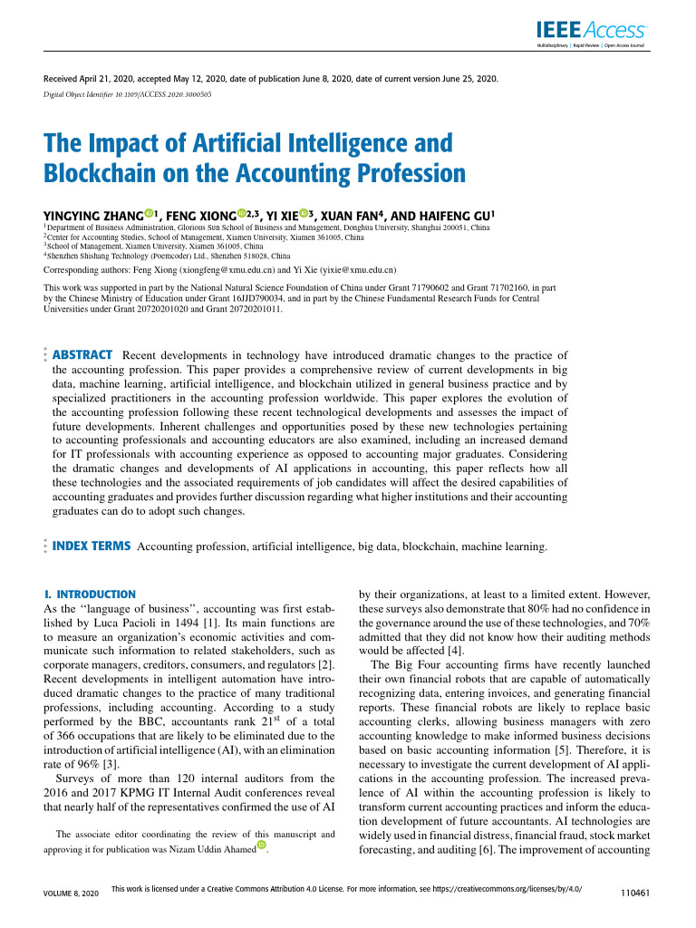 The Impact of Artificial Intelligence and Blockchain On The Accounting ...