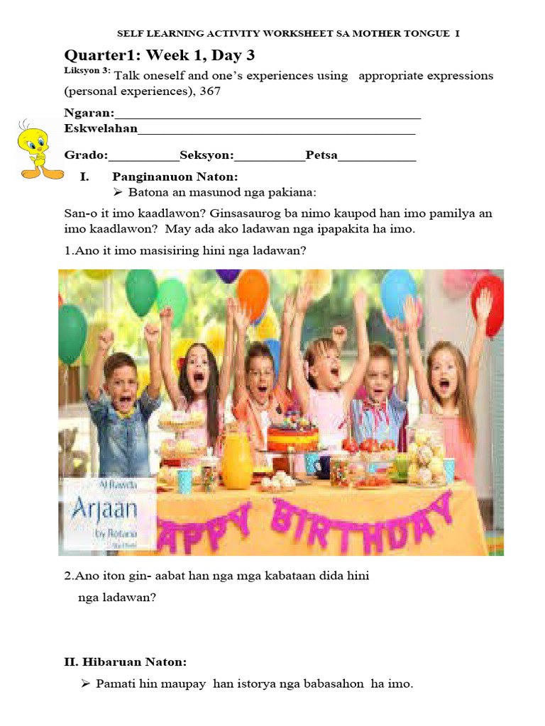 activity-worksheet-1 -Q1Wk 1D3 | PDF