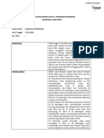 BERITA ACARA KRONOLOGIS & TINDAKAN PERBAIKAN HANDLING COMPLAINT