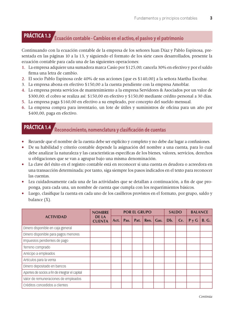 Ecuación Contable y Clasificación de Cuentas | PDF | Contabilidad ...