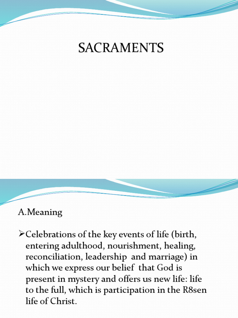 Sacraments Pdf Eucharist Mass Liturgy