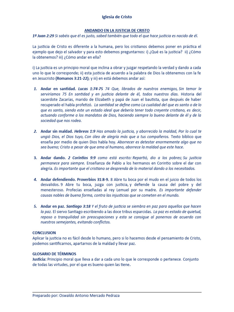 04 Andando en La Justicia de Cristo | PDF | Justicia | Crimen y violencia
