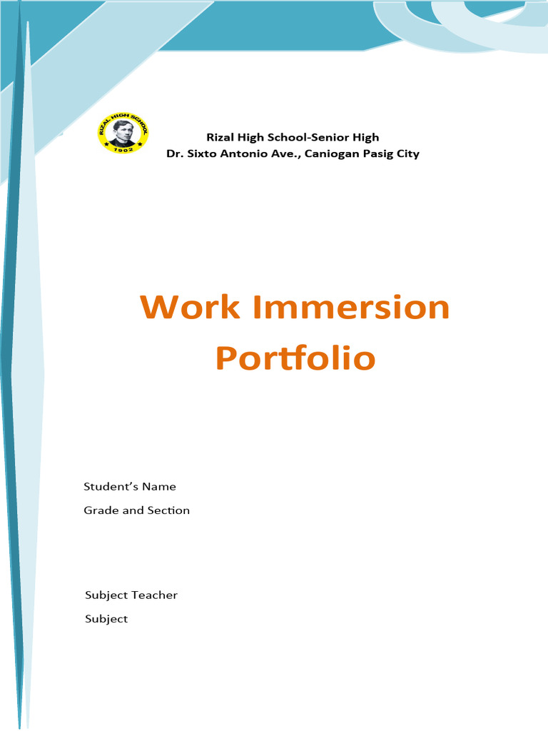 Senior High Work Immersion Guide | PDF | Psychological Concepts ...
