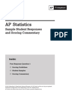 AP Statistics: Sample Student Responses and Scoring Commentary