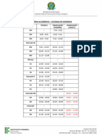 Horario Academico Legenda de Horarios