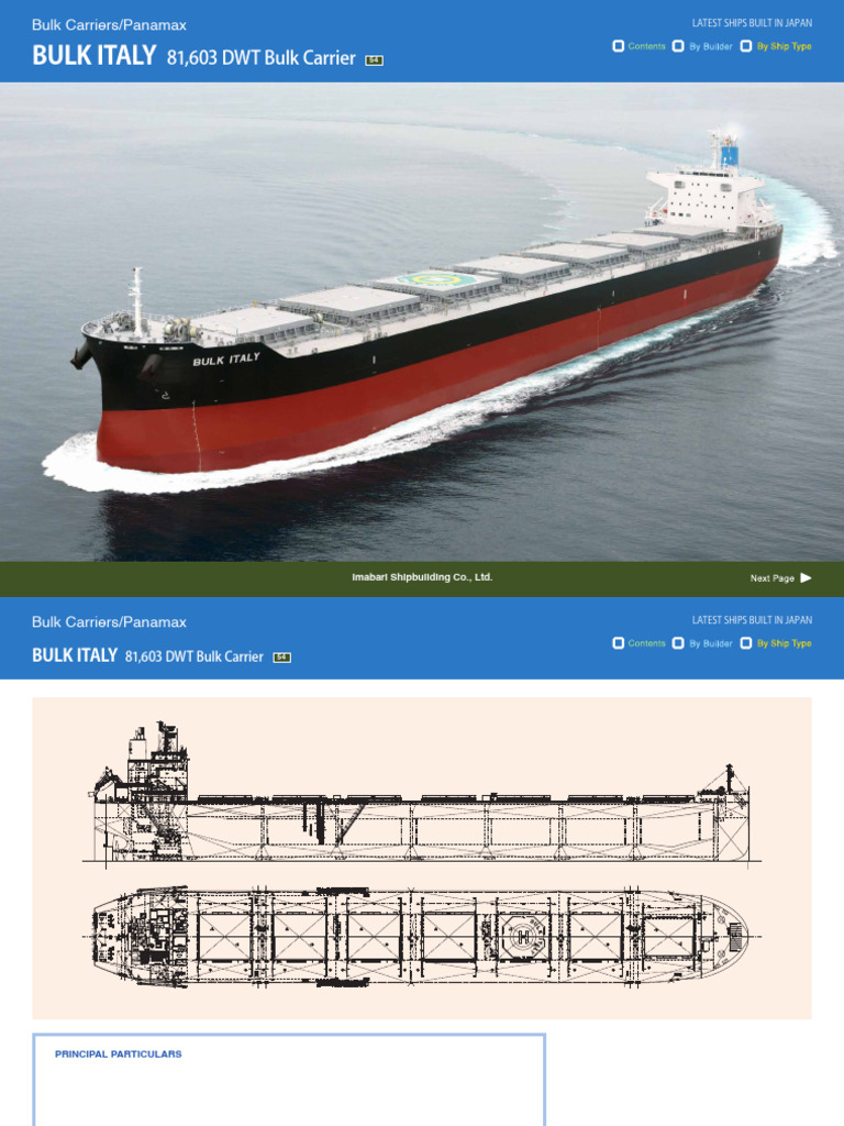 Bulk Carriers Panamax | PDF