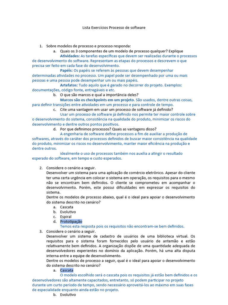 Modelos de Processo de Desenvolvimento de Software | PDF