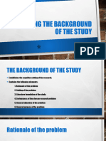 (PR) Writing The Background of The Study