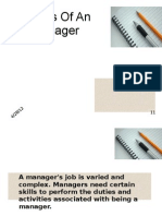 Skill Maps of An Ideal Manager