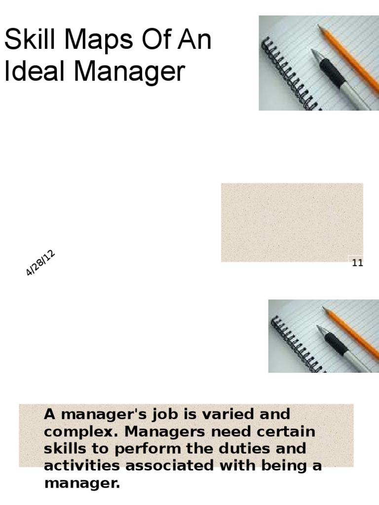 Skill Maps of An Ideal Manager | PDF | Team Building | Business