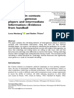 Neuberg Thiem 2022 Risk Taking in Contests With Heterogeneous Players and Intermediate Information Evidence From