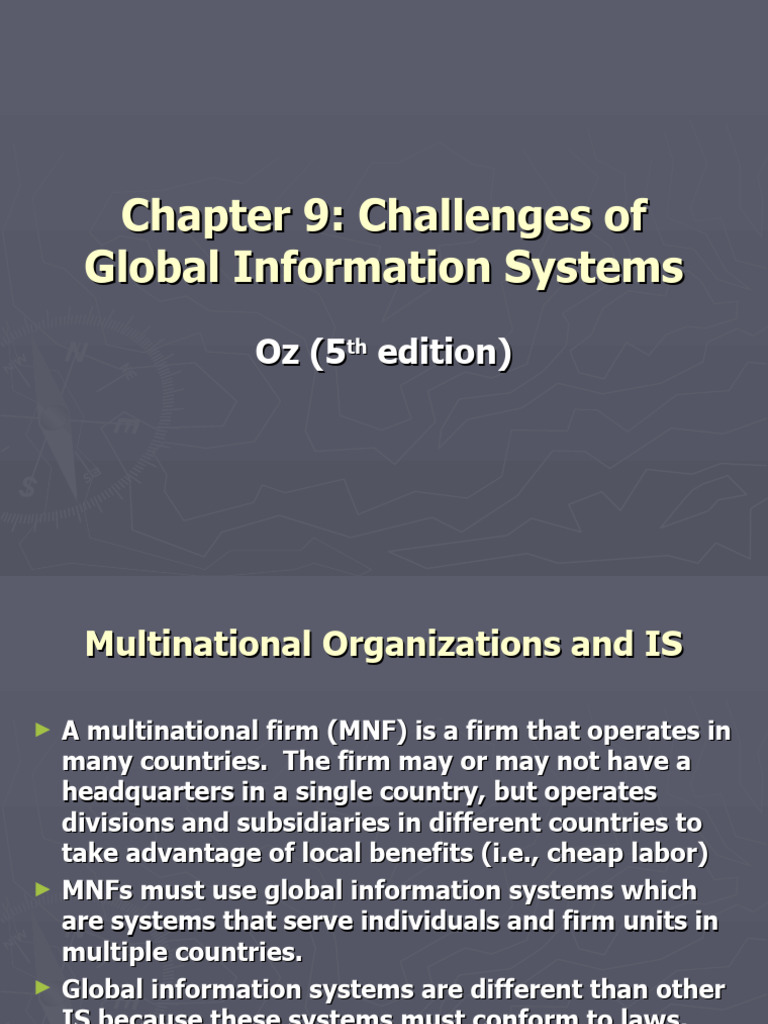 Module 9 Challenges of Global Information Systems | PDF | Business ...