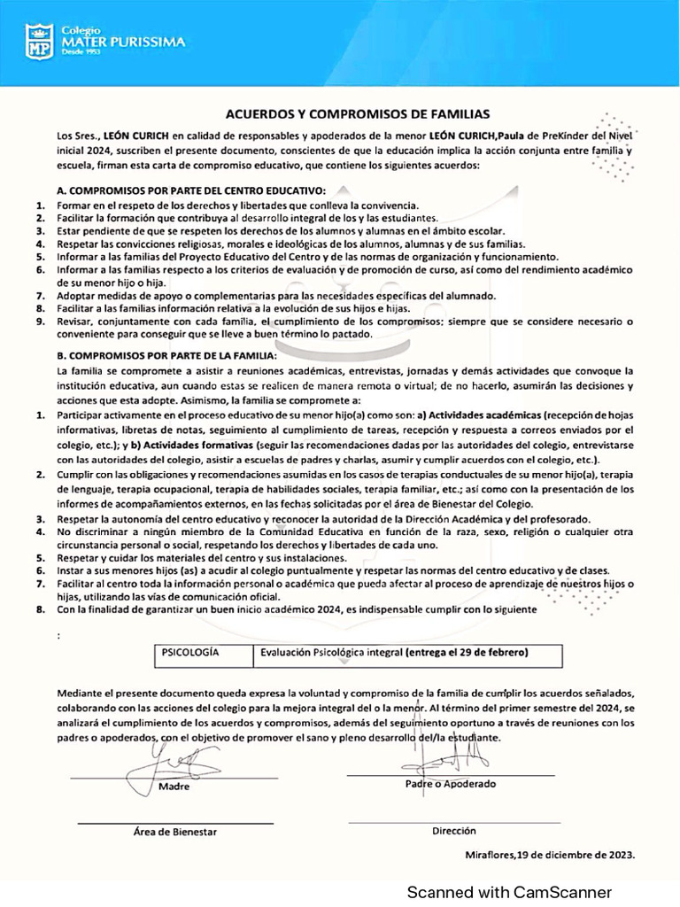 Acuerdos y Compromisos 2024 | PDF