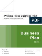 Printing Press Business Plan Example