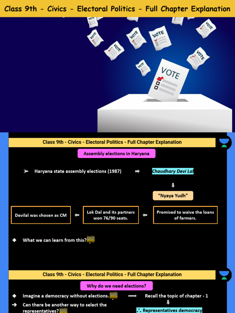 Understanding Electoral Politics in Class 9 | PDF | Elections | Voting