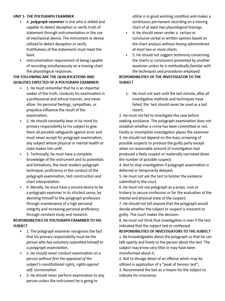 Forensic Reviewer | Download Free PDF | Polygraph