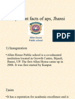 Important Facts of APS, Jhansi