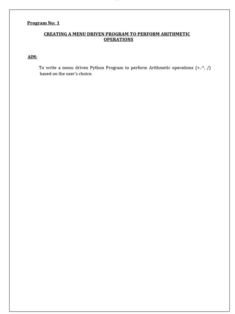 Python Programs for Arithmetic and File Operations | PDF | Letter Case ...
