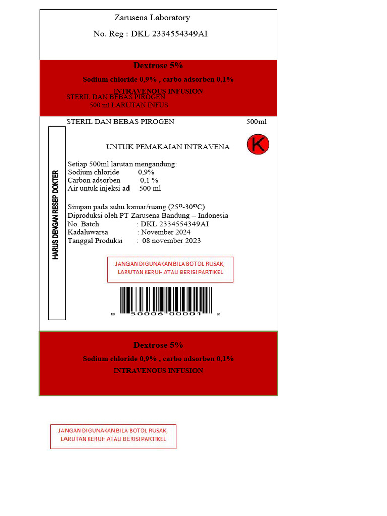 Etiket Infus | PDF