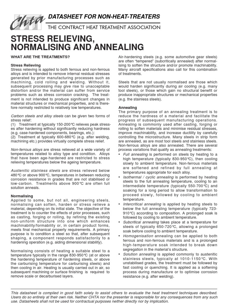 Heat Treatment Techniques Overview | PDF | Annealing (Metallurgy ...
