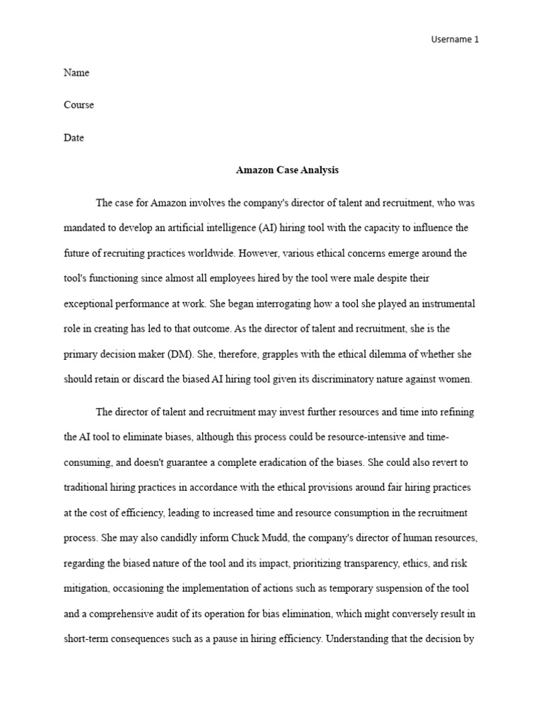 Amazon Case Analysis PDF